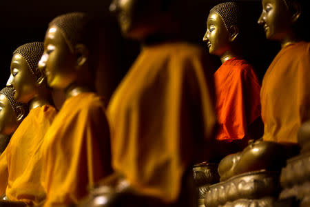 Female Buddha statues are displayed at the Songdhammakalyani monastery, Nakhon Pathom province, Thailand, December 14, 2018. REUTERS/Athit Perawongmetha