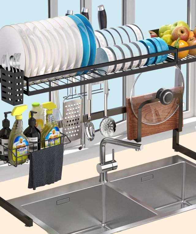 This Super Sturdy Drying Rack Will Keep Clutter Off Your Countertops