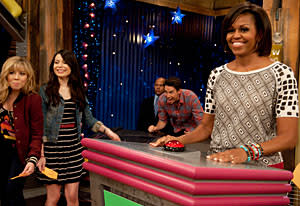 Miranda Cosgrove,  Michelle Obama | Photo Credits: Lisa Rose/Nickelodeon