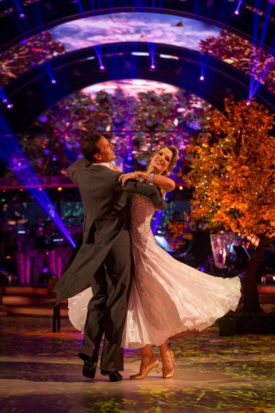 'Promise': Charlotte Hawkins dancing the Waltz with Brendan Cole (BBC/Guy Levy)