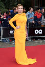 <p><strong>Wearing: </strong>A yellow Maticecski gown.<br>[Photo: Getty] </p>