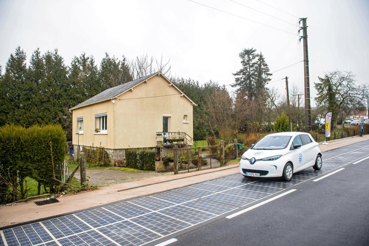 Innovative: The 1km stretch is covered with 2,880 solar panels: EPA