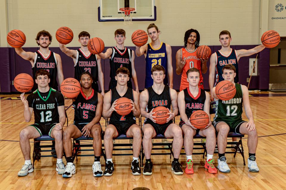 The 45th News Journal All-Star Classic South team consists of (back row, left to right) Sam Wells, Jarek Ringler, Dylan Bruner, Elijah Hudson, Duke Reese, Cooper Kent, (front row, left to right) Adam Vanausdle, Amarr Davis, Logan Toms, Aidan Culler, Davis Wushinske and Will Kepple.