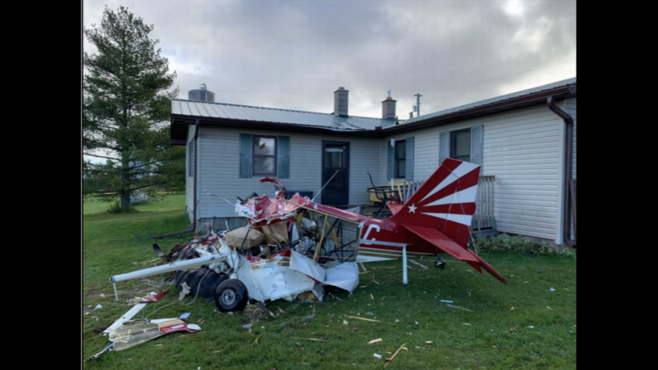 A pilot called his sister-in-law minutes before crashing near her home in Marengo, Wisconsin.