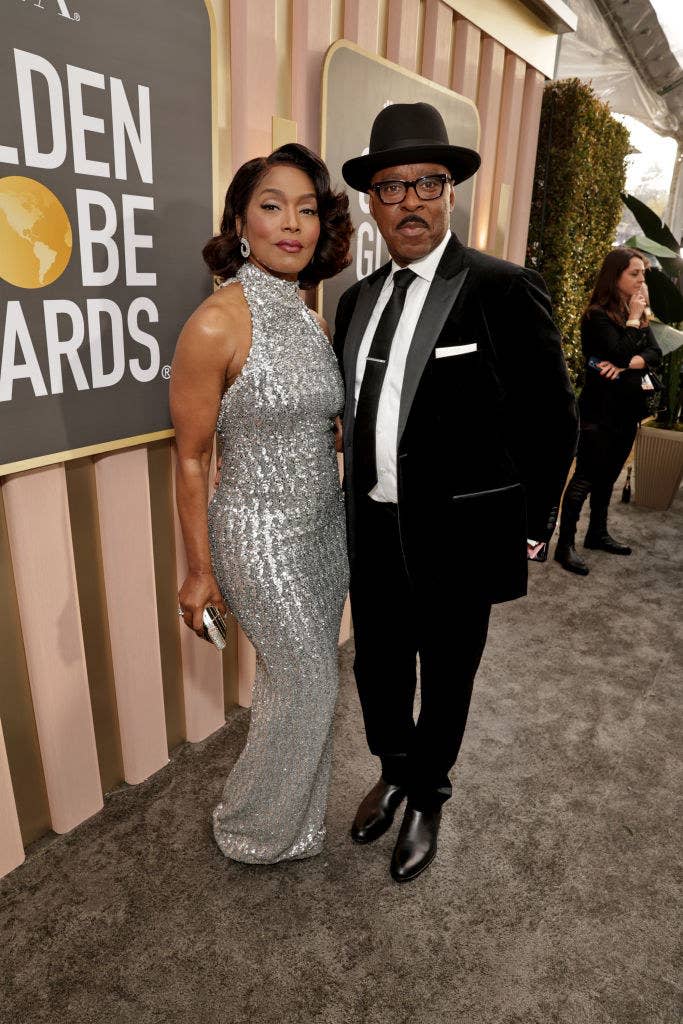 Angela Bassett and Courtney B. Vance arrive at the 80th Annual Golden Globe Awards