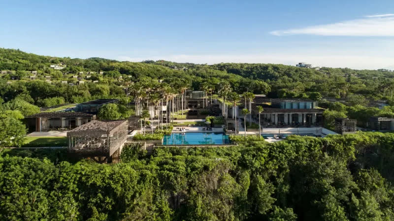 bali - aerial view of resort