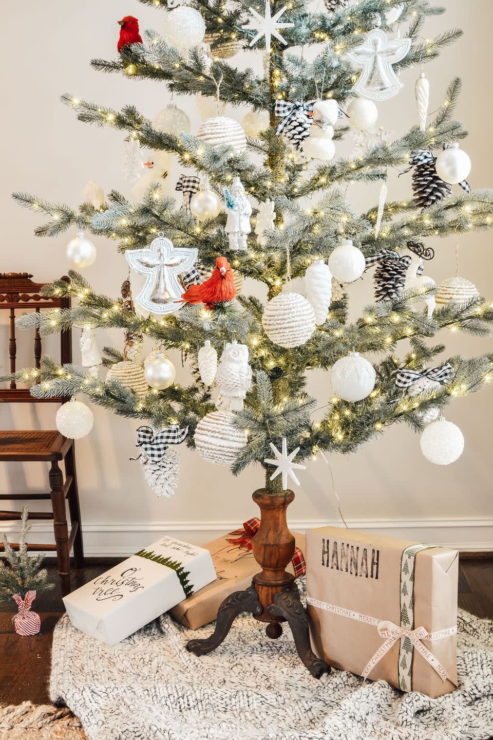 Vintage Piano Stool Tree Stand