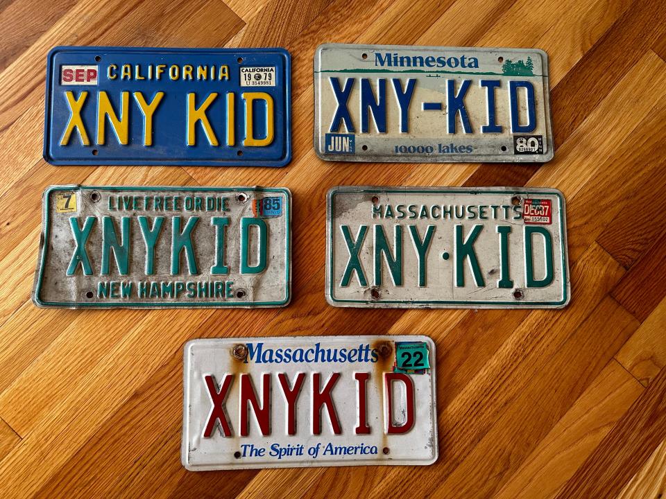 Jane Epstein first got the vanity plate XNYKID (read: ex-New York kid) in 1977, and she hopes she'll be able to obtain one in Rhode Island as well.