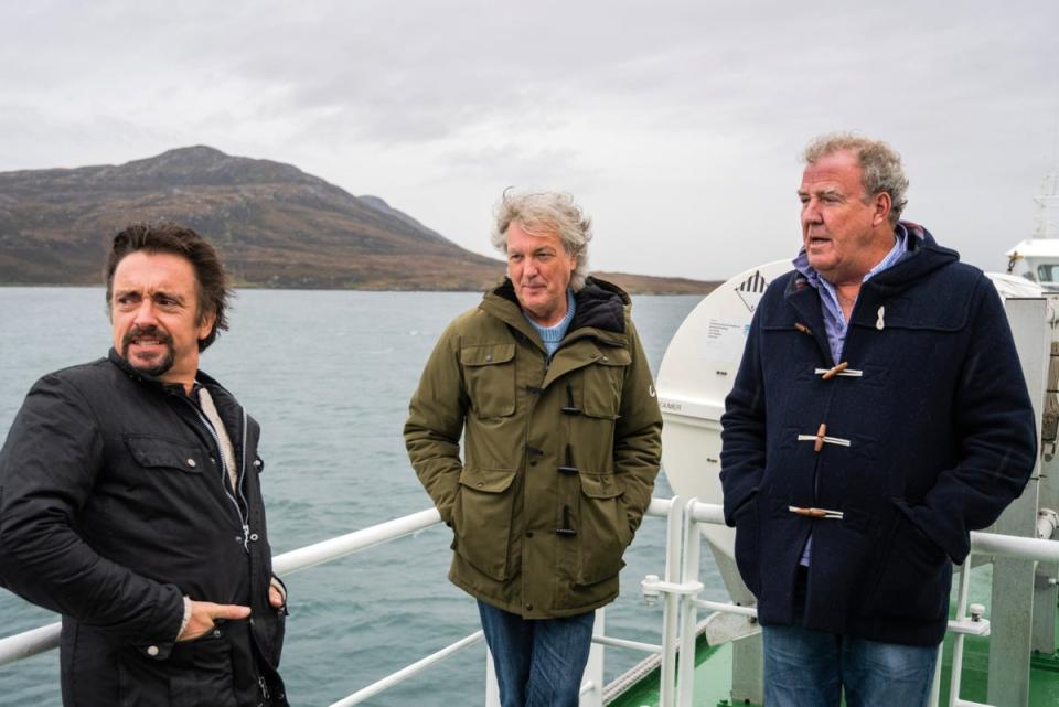 Richard Hammond, James May, Jeremy Clarkson in ‘The Grand Tour’ (Property of Amazon)