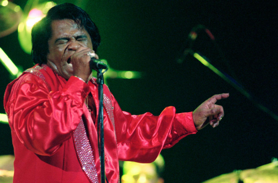 james brown singing on stage