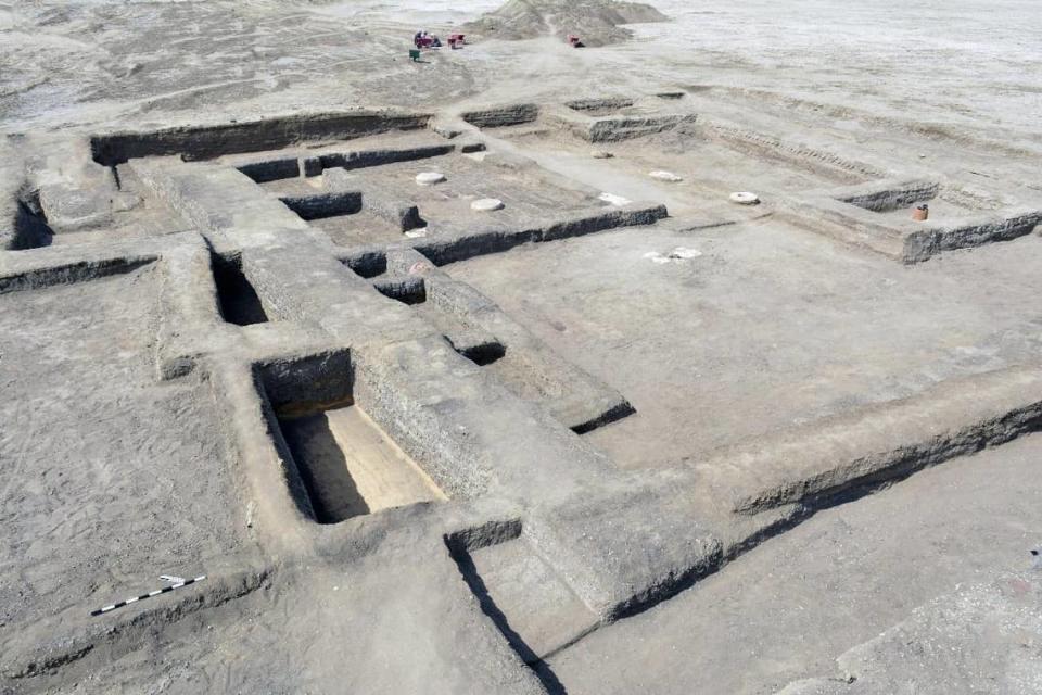 Ruins of the 3,400-year-old rest house found in Tel Habwa. Photo from Egypt’s Ministry of Tourism and Antiquities