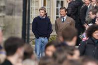 <p>They are likely filming a scene when Charles goes with William to St. Andrews to start in fall 2001.</p>