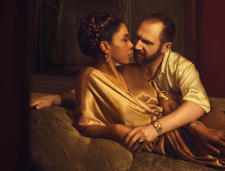 Ralph Fiennes and Sophie Okonedo in "Antony & Cleopatra"