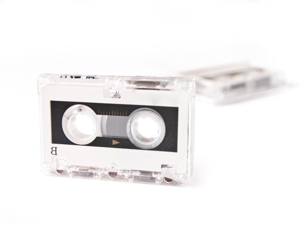 A microcassette.