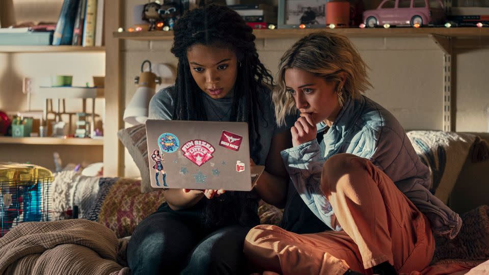 Jaz Sinclair and Lizze Broadway in 'Gen V.' - Brooke Palmer/Amazon Studios