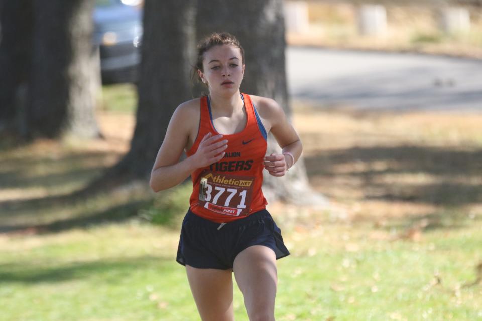 Galion's Raygann Campbell finished third in the Division II race at the district meet.