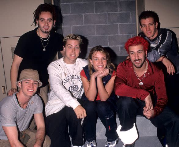 <p>Kevin Mazur Archive/WireImage</p> Britney Spears with *NSYNC