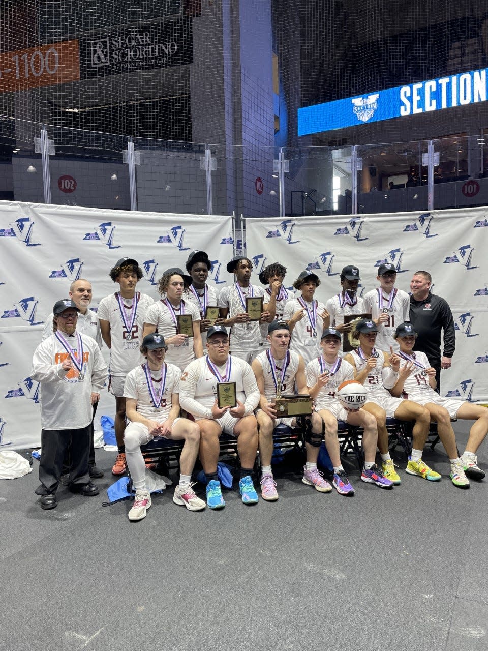 Lyons won the Section V Class C3 championships with a 67-45 win over Wheatland-Chili Sunday, March 5, 2023, at Blue Cross Arena.