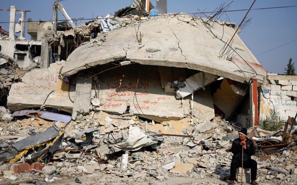 A destroyed house in Rafah, Gaza Strip