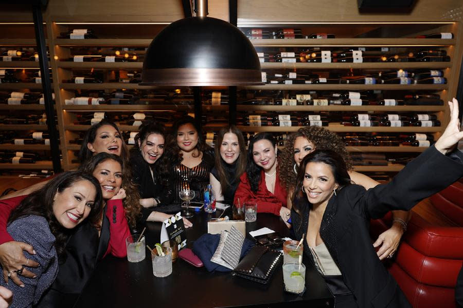 Latina power was out in force at the 17th Annual WIF Oscar Nominees Party, including Gloria Calderón Kellett, Linda Yvette Chávez, Eva Longoria and friends, who took over a coveted booth at Catch Steak in Los Angeles. (Stefanie Keenan/Getty Images for WIF)