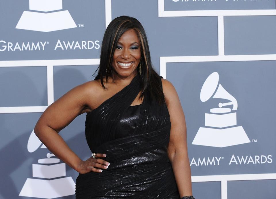 Mandisa arrives at the 54th annual Grammy Awards at the Staples Center in Los Angeles on February 12, 2012. She has died at the age of 47 (Jim Ruymen/UPI/Shutterstock)