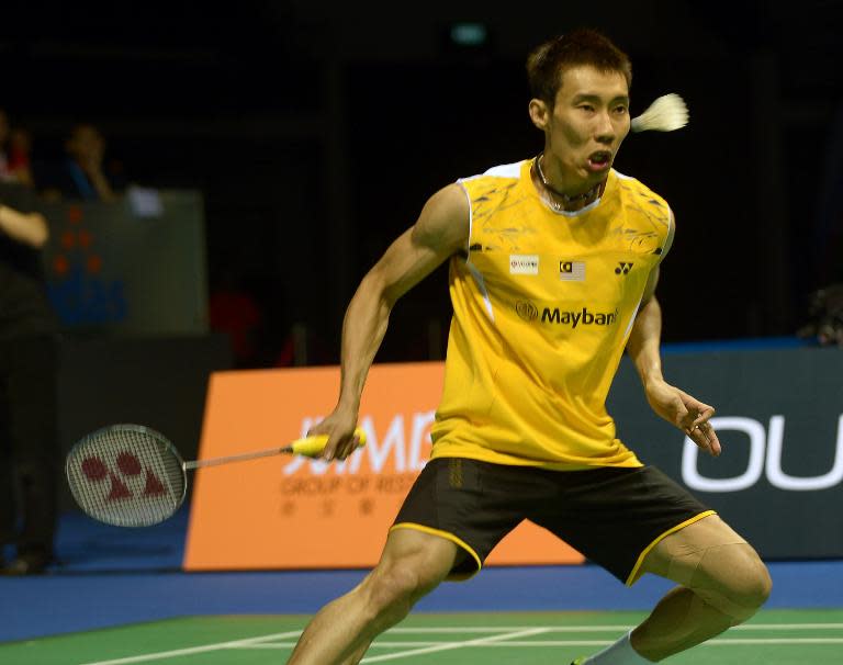 Lee Chong Wei of Malaysia, seen in action during the OUE Singapore Open, on April 13, 2014