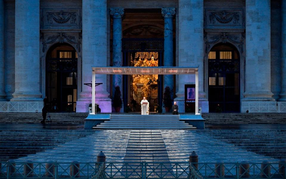 St Pope presides over a moment of prayer - AFP