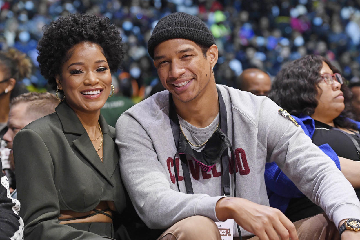 Keke Palmer and Darius Jackson (Juan Ocampo / NBAE via Getty Images)