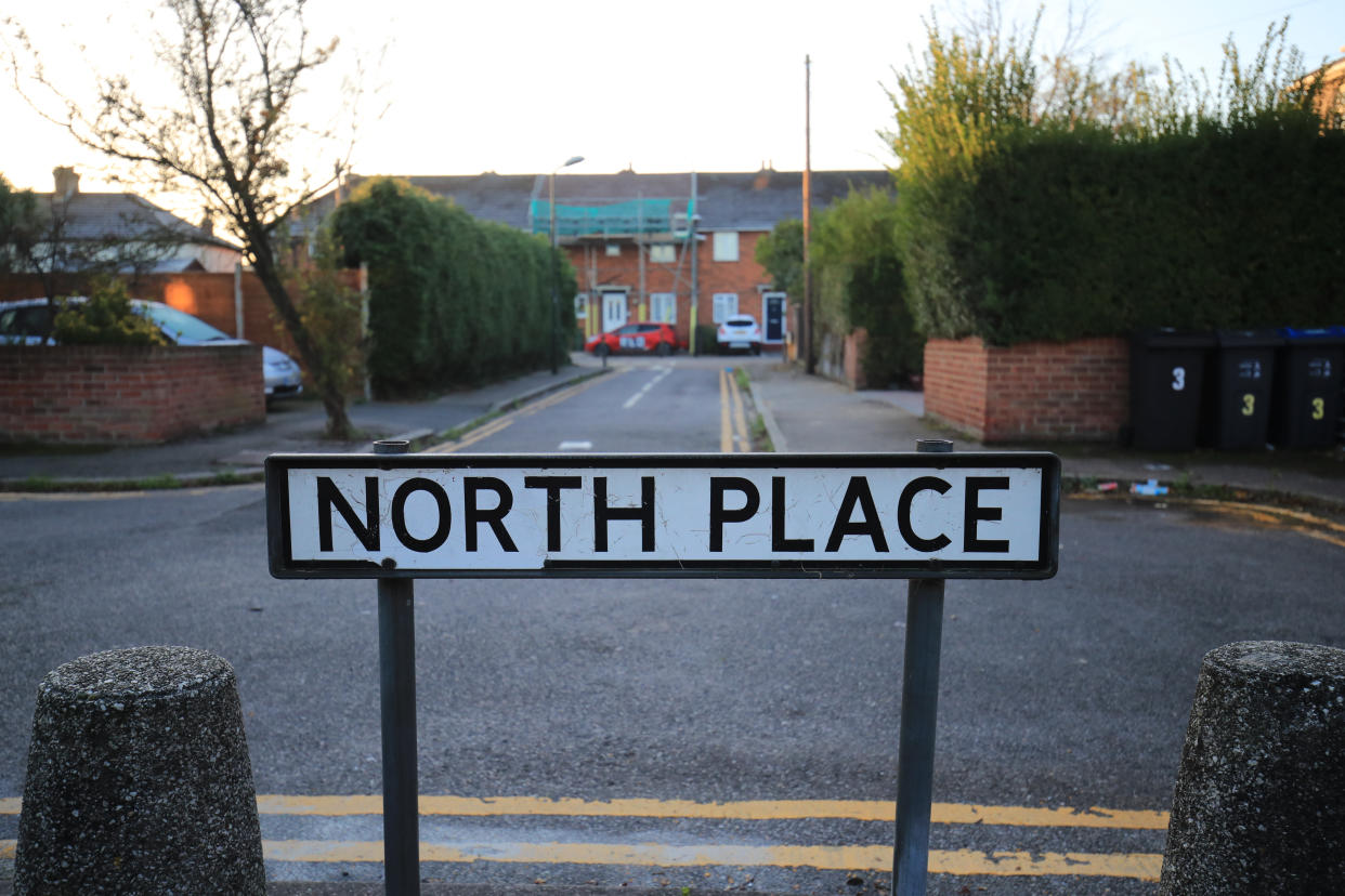 The sign in North Place in Mitcham, near Colliers Wood. A 26-year-old man has been arrested on suspicion of rape after police appealed for a suspect to hand himself in. The Metropolitan Police earlier named Kadian Nelson, 26, as a suspect in the rape of a young girl in Mitcham, south-west London, and urged him to come forward for his own safety.