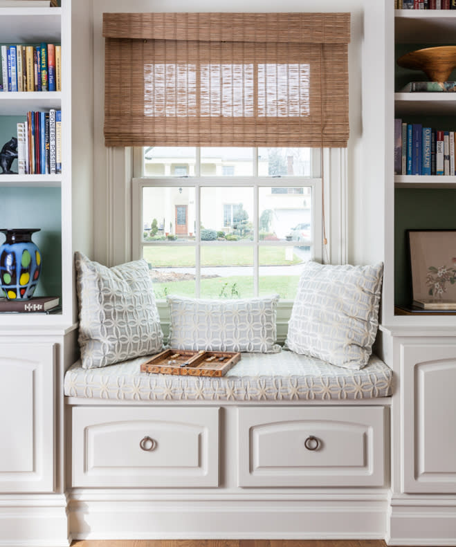 3. Build fitted furniture to create a window seat nook