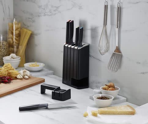 This Joseph Joseph knife block set comes with a built-in sharpener, making its 34% discount even more impressive.