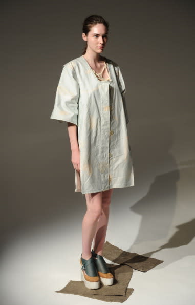 <div class="caption-credit"> Photo by: Getty Images</div><b>Eckhaus Latta</b> <br> Hospital gown chic.