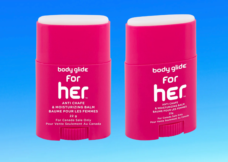The Body Glide For Her Moisturizing Anti Chafe Balm Stick is being hailed by customers as a “thigh saver.
