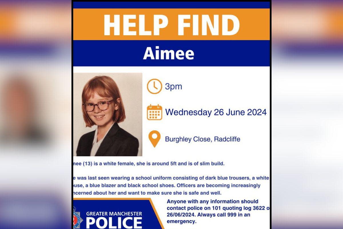 Have you seen Aimee? <i>(Image: Greater Manchester Police)</i>