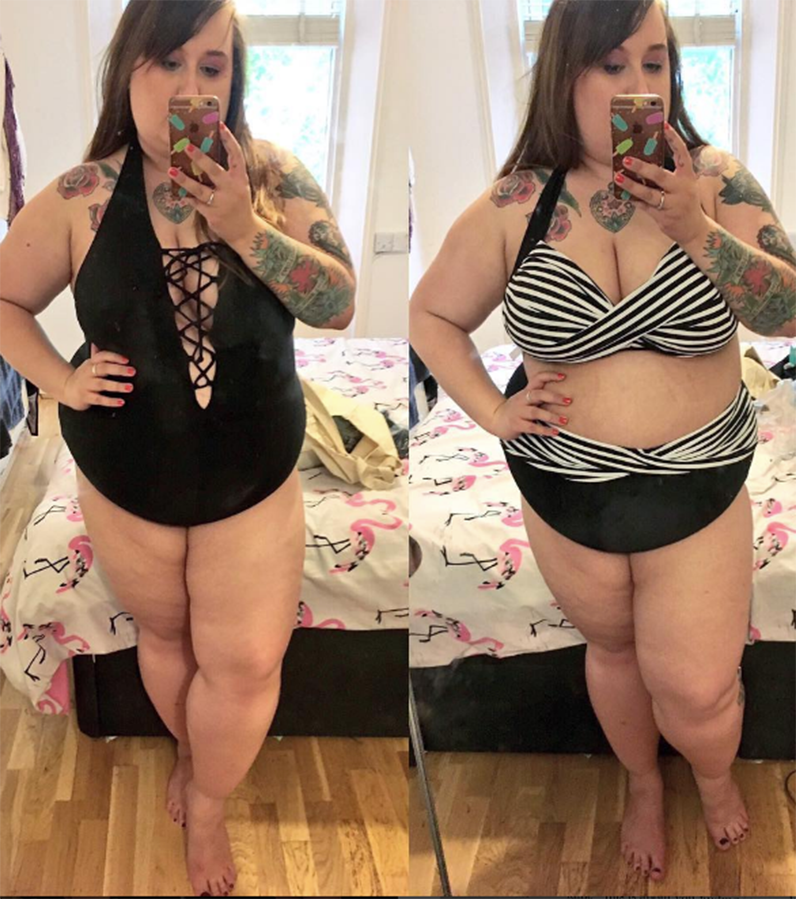 Lottie L’Amour is a plus-size blogger known for promoting body positivity. Photo: Instagram