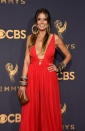 <p>Heidi Klum llegó a los Emmy en este tremendo escote que dividió opiniones/Getty Images </p>