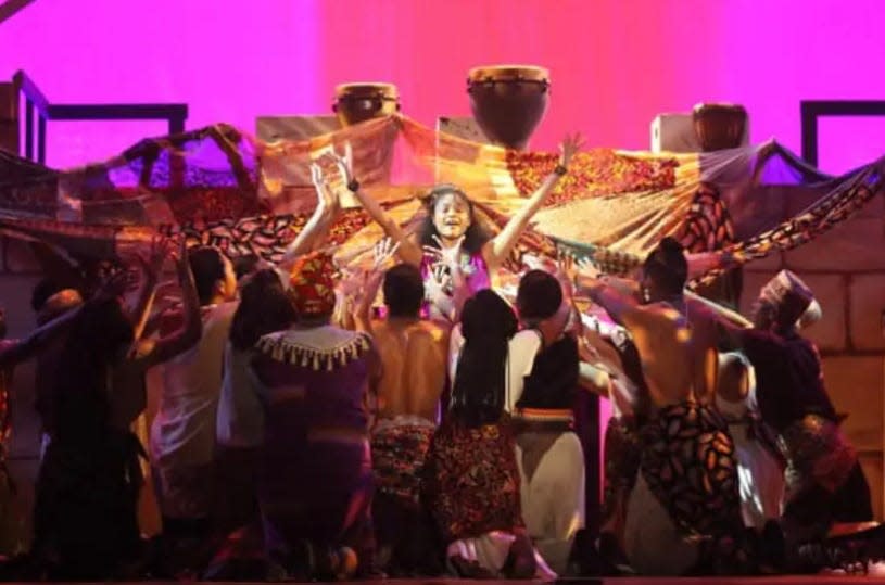 "Aida" performance at Leon Performing Arts directed by Naomi Rose-Mock.