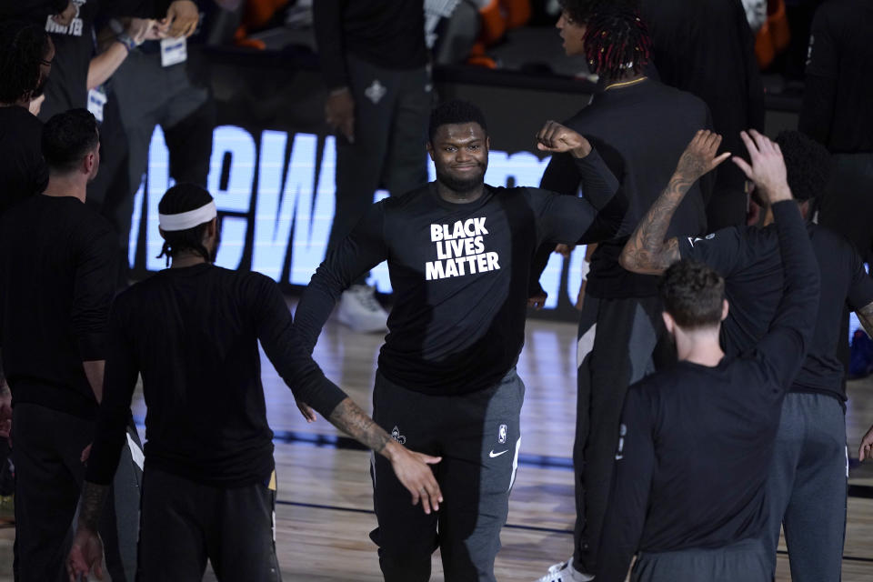 Pelicans rookie Zion Williamson started Thursday's game against the Jazz but failed to finish it. (Ashley Landis-Pool/Getty Images)