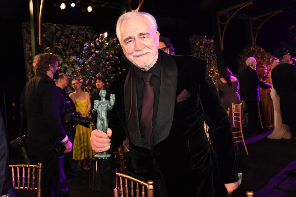 Brian Cox and the cast of 'Succession' won at the Screen Actors Guild Awards earlier this year. (Valerie Macon/AFP/Getty)
