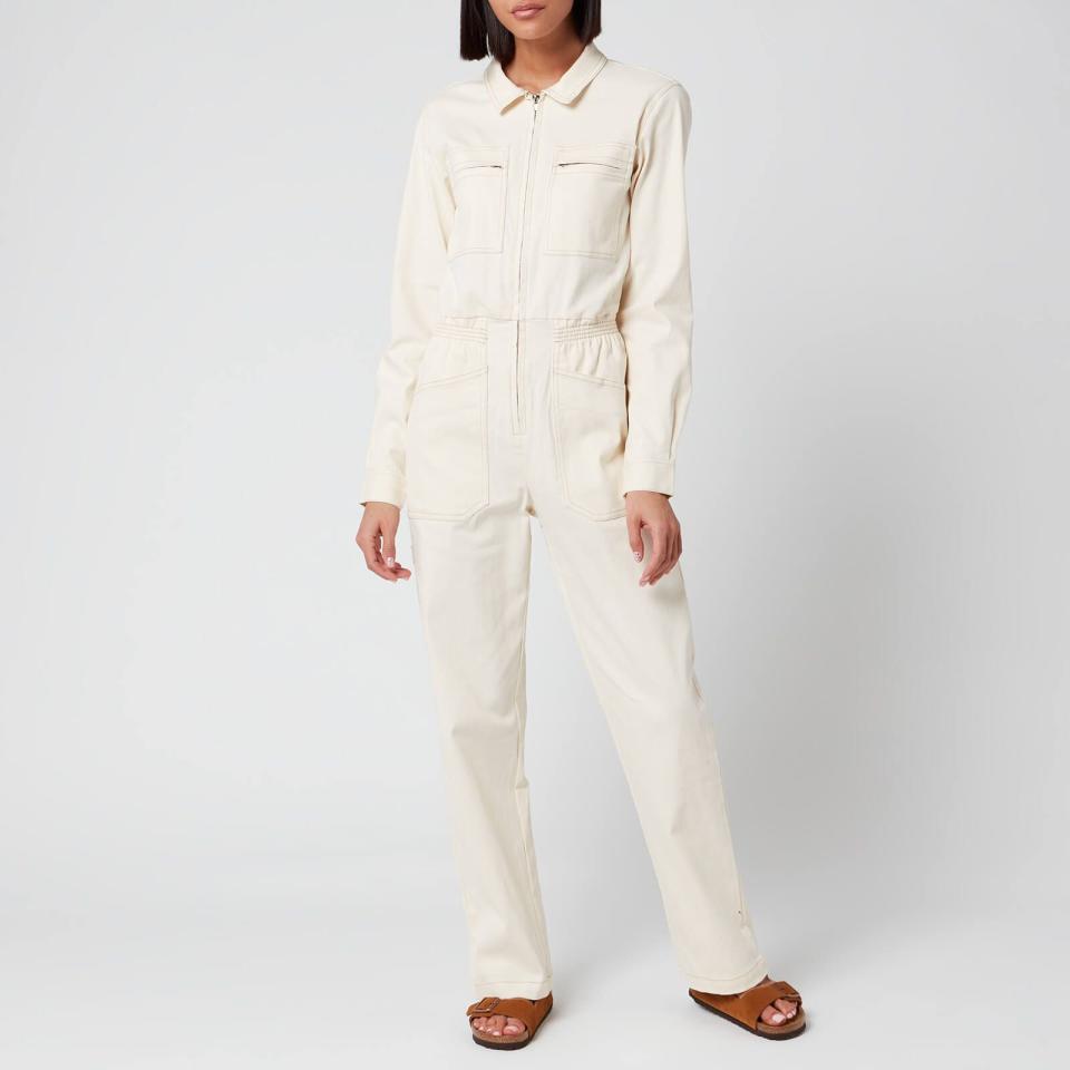 Women's Danny Long Sleeve Boilersuit - Ivory