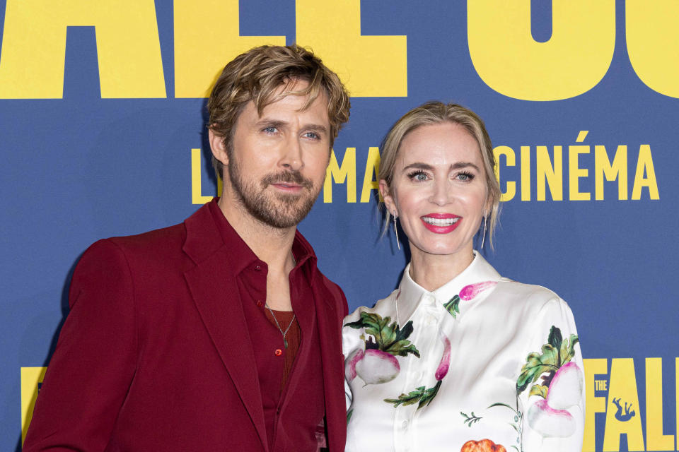Ryan Gosling and Emily Blunt attend the The Fall Guy premiere at UGC Normandie