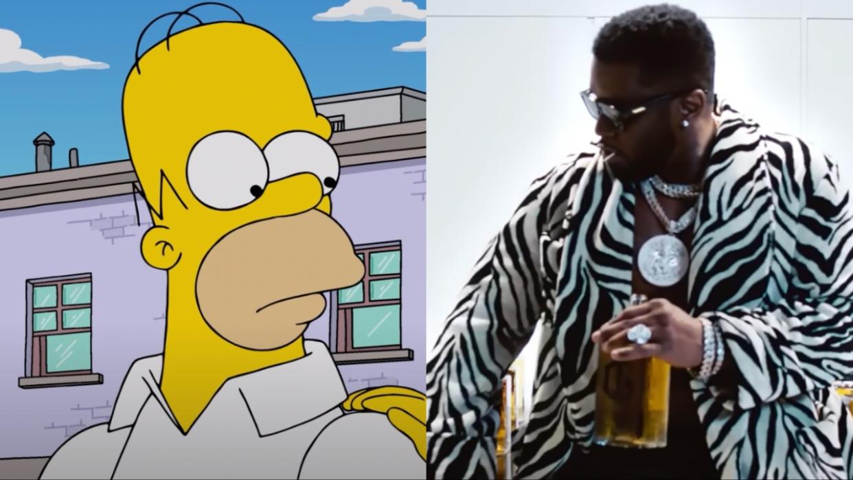  Homer Simpson and Diddy. 