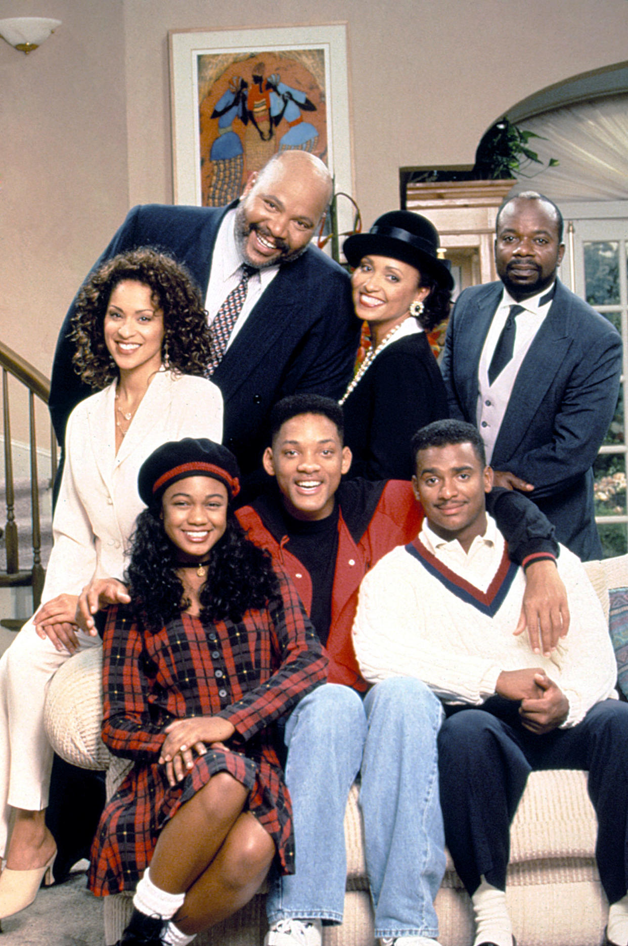 Tatyana Ali, Will Smith, Alfonso Ribeiro, Karyn Parsons, James Avery, Daphne Maxwell Reid and Joseph Marcell promote the fourth season of 