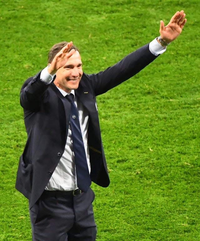 Andriy Shevchenko has guided Ukraine into the quarter-finals for the first time