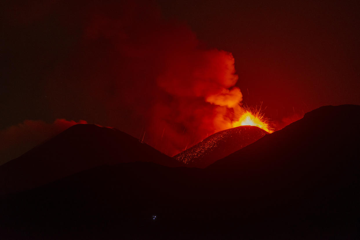 Mount Etna, the highest active volcano in continental Europe, erupted again, spewing ash and molten lava in Catania, Italy on Aug. 15.