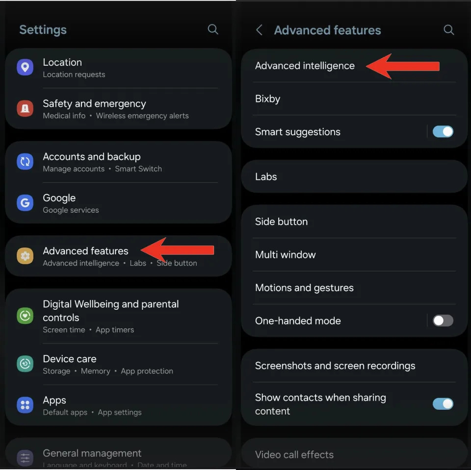 Steps to enable artificial intelligence on Galaxy S24