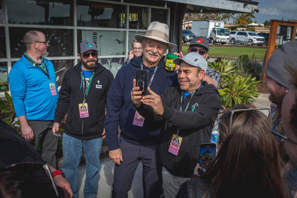 Bill Murray posed for photos and chatted up fans at his NFT event. Image: Project Venkman