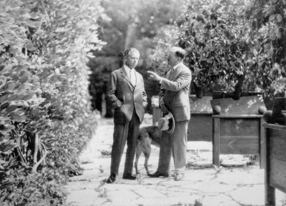 Max Reinhardt and Hugo von Hofmannsthal at Schloss Leopoldskron (Salzburg Festival Archive)