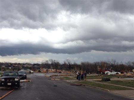 Tornado damage in Washington, Illinois