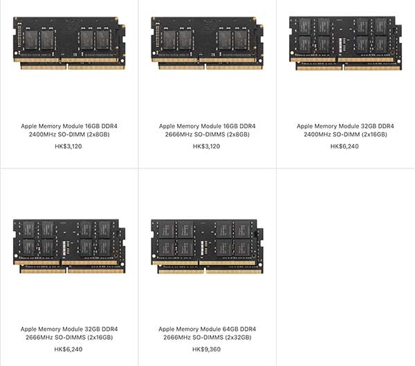 Apple Memory Module 32GB DDR4 2400MHz SO-DIMM (2x16GB)